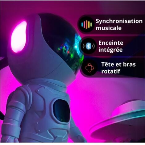 Xanlite - Veilleuse XL projecteur LED Cosmolite, 5 modes d'éclairage, enceinte bluetooth intégrée, minuteur intégré, rechargeable USB - COSMOLITE