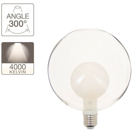 Xanlite - Ampoule LED déco, double verre, forme de globe, culot E27, blanc neutre, forme allongée - RDEB150G9DVOT