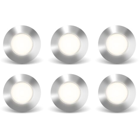 Xanlite – Spots encastrables extérieur mur et plafond – 6 pièces – IP67 – Ø40mm – 4000K – 20 lumens – SPTK6RCW