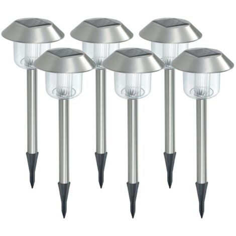 Pack de 6 balises solaires RVB et blanc, IP44