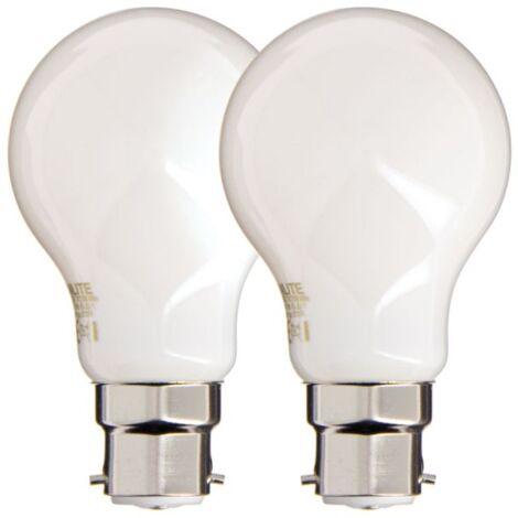 Xanlite - Lot de 2 ampoules Filament LED A60 Opaque, culot B22, 806 Lumens, équivalence 60 W, 2700 Kelvins, Blanc Chaud - PACK2RFB806GO (1/5)