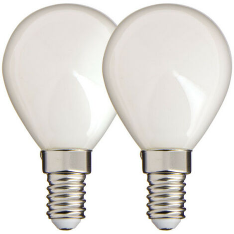 Ampoule Filament LED P45 Opaque dimmable , culot E14, 470 Lumens, Blanc  neutre