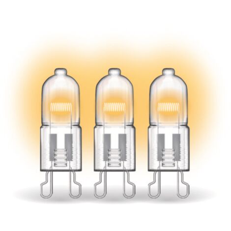 Xanlite - Lot de 3 ampoules halogènes culot G9, 410 Lumens, 30W, 2700 Kelvins, Blanc chaud Dimmable - PACK3HG930W