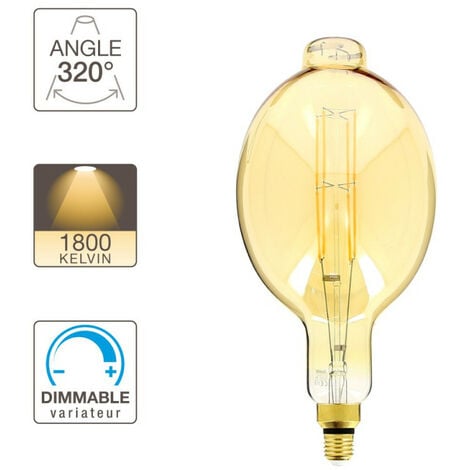 Ampoule led filament déco ambrée E27 200lm 4W blanc chaud - XANLITE -  Mr.Bricolage