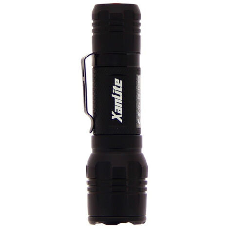 Xanlite – Lampe torche à piles 300 lumens – 3 modes d'éclairage – Indice IP65 pour environnements humides – Autonomie 8h – Construction en aluminium