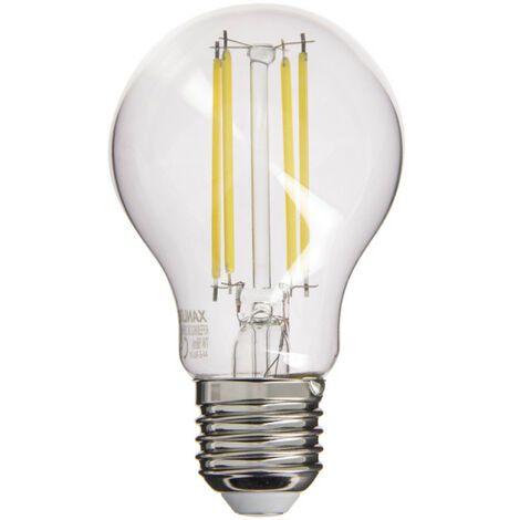 Ampoule à filament LED A60, culot E27, cons. (60W eq.), lumière blanc chaud