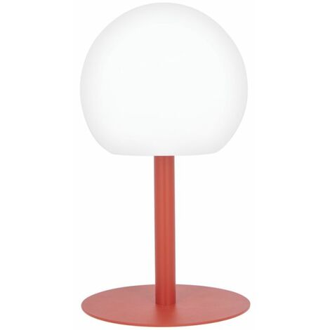 Xanlite – Lampe à poser boule terracota rechargeable en métal LED IP44 – 400 lumens dimmable – Hauteur ajustable 31-46 cm – LP16BTRCCT