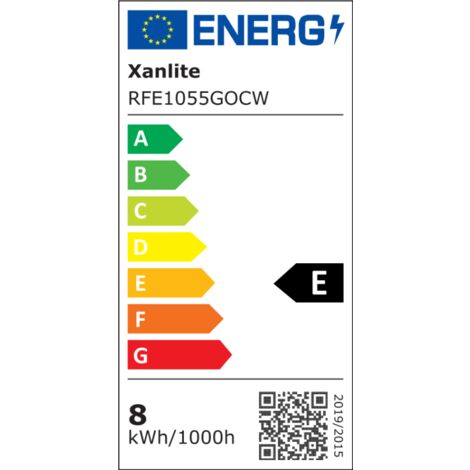 Xanlite - Ampoule à filament LED A60, culot E27, 8W cons. (75W eq.), lumière blanche neutre - RFE1055GOCW