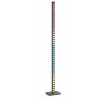 Xanlite – Lampadaire LED RVB 120cm avec synchronisation musicale – Filaire USB – Aluminium noir – LISRVBM