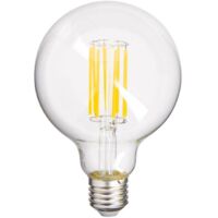 Ampoule à filament LED G95, culot E27, 4,9W (eq. 75W), 1055 lumens, Blanc chaud, Classe A