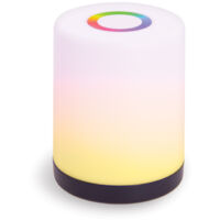 Xanlite – Lampe à poser LED tactile dimmable RVB et blanc chaud – Rechargeable USB – Pour ambiance moderne – LAPRVBWR