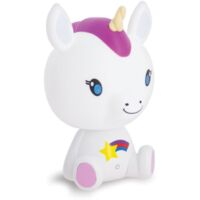 Xanlite – Veilleuse Licorne LED avec intensité variable – Éclairage RVB et blanc chaud – Recharge USB – VLLICORNE