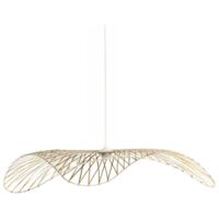Suspension en bambou ondulée compatible E27 – Design aérien et organique – Pour décoration bohème et scandinave – SUSKAILAD80 – Mathias Luminaires