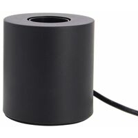 Xanlite – Lampe à poser cylindrique en métal noir E27 60W IP20 – Pour ampoules décoratives – Dimensions Ø85mm – XDLAPCYCLOMN