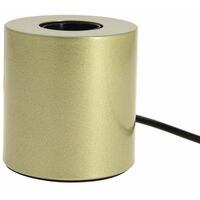 Xanlite – Lampe à poser cylindrique en métal laiton E27 60W IP20 – Pour ampoules décoratives – Dimensions Ø85 x 85 mm – XDLAPCYCLOML