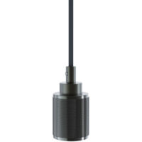Xanlite – Suspension à douille en aluminium 120 cm – Finition pointes de diamant argentées – Culot E27 – SDV03EB