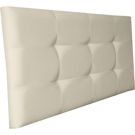 ONEK-DECCO Cabecero de Cama tapizado en Polipiel Mod.KANSAS, Acolchado de  Espuma para Cama de Niño, Juvenil y Matrimonio (70 cm. Alto) (80X70, Blanco)