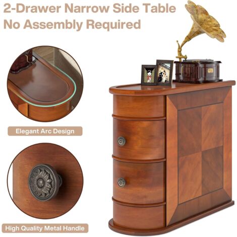 Tribesigns Table D'Appoint Étroite 4 Niveaux – Petite Table Rustique Bois & Métal, Style Fleur Pour Salon/Chambre