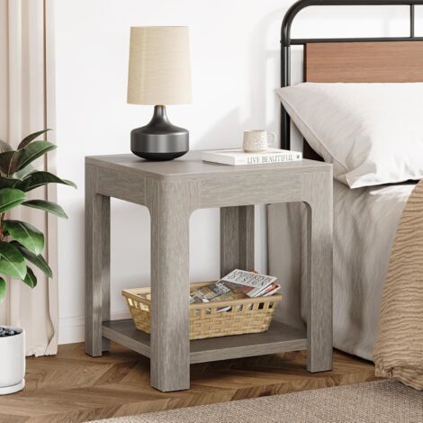 Table D'appoint étroite Tribesigns - étagère Basse, Couleur Bois Naturel - 3