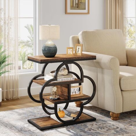 Tribesigns-Table D'appoint De Canapé En Bois Massif, Table De Chevet Mince, Table D'appoint De Chaise étroite, 3 MELModern, Aucun Assemblage Requis