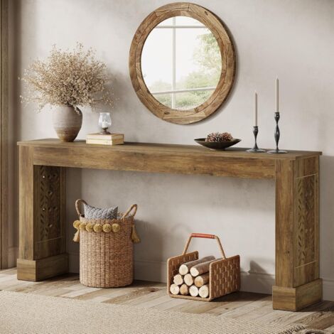 Tribesigns 160 cm Console D'entrée, Console Bois Industriel avec Pieds ...