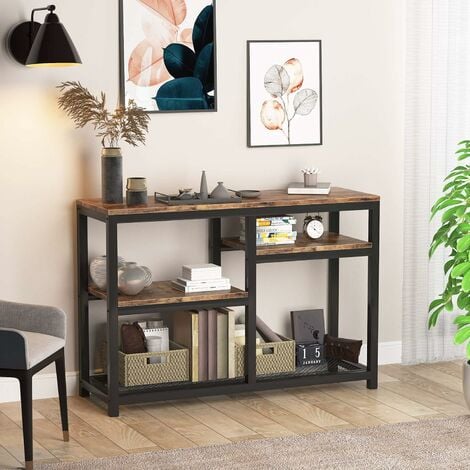 cubby console table