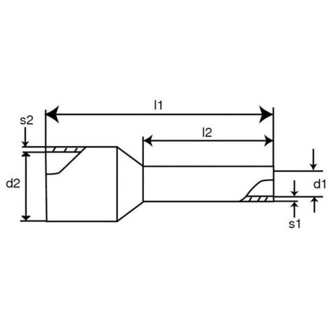 Bizline 225008 Embouts (x100) de câblage simple 10mm² 12mm/AWG8 brun