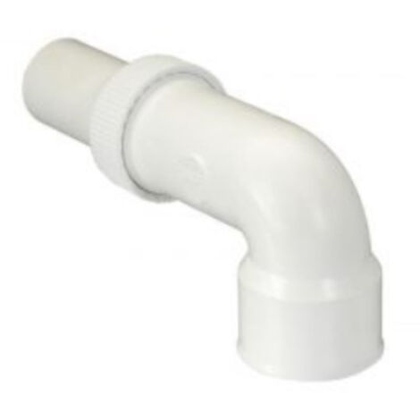 Sortie de siphon coudée Nicoll - Ø40mm - pour lavabo - à coller - Réglable - avec anti-vide