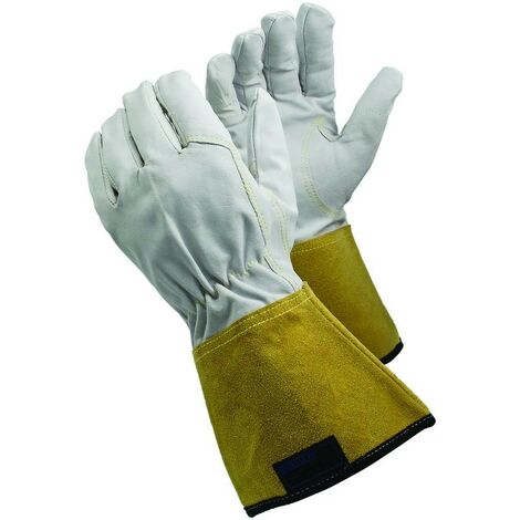 PAIRE DE GANTS SOUDEUR ANTI-CHALEUR ROUGE FIBRE KEVLAR TU TYPE A°