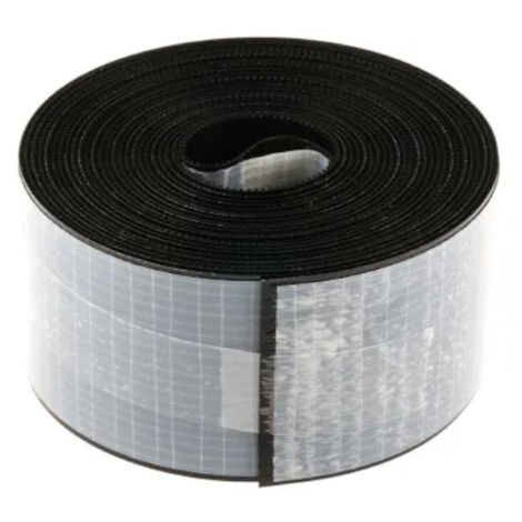 RS PRO Black Hook & Loop Tape, 20mm x 5m