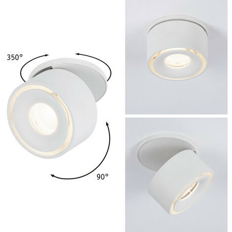 Paulmann 93372 Spircle Luminaire à LED encastrable LED LED intégrée 8 W blanc Y458342