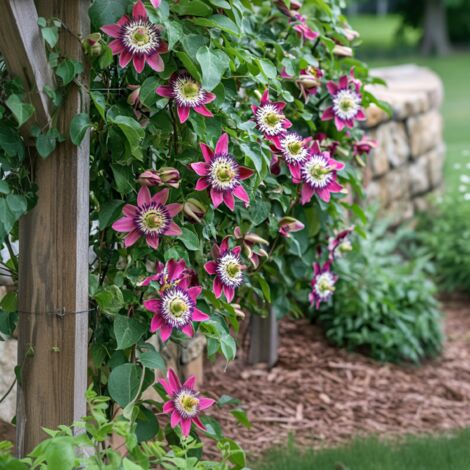 Passiflora Hybridum - Fruit De La Passion - Plante Grimpante - Pot 9cm - Lot De 3