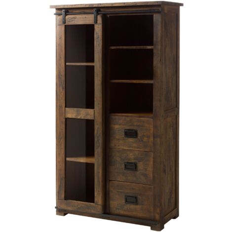 Vitrine en bois de manguier huilé RAILWAY 426
