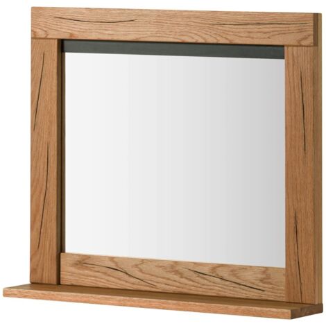 Miroir 70x15x63 en bois de chêne lombard huilé naturel MONTREUX 55 (1/4)