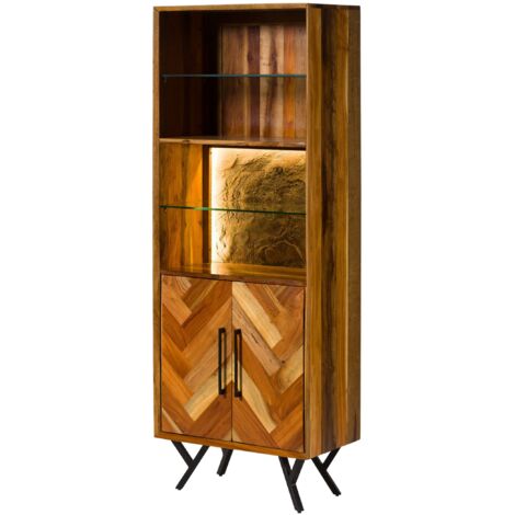 Étagère en Bois de récupération 70x40x186 naturel laqué AVIGNON 125 (1/4)
