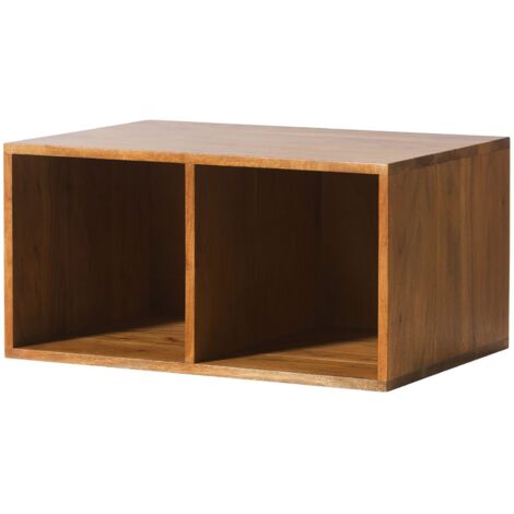 Étagère murale en bois d'Acacia 30x40x30 naturel laqué MONTREAL 134 (1/4)