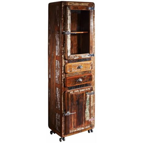Vitrine 55x38 Bois de récupération laqué Multicolore FREEZY 41 (1/4)
