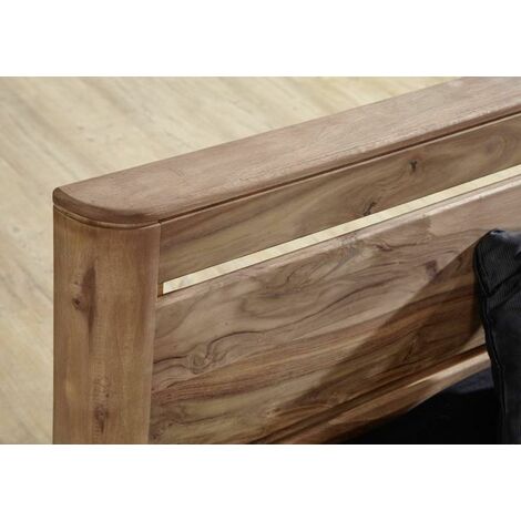 Lit double 160x200 Palissandre teinté Smoked cherry TORONTO 160