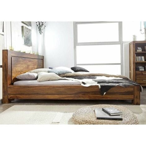 Lit double 160x200 Palissandre laqué Life honey METRO LIFE 136