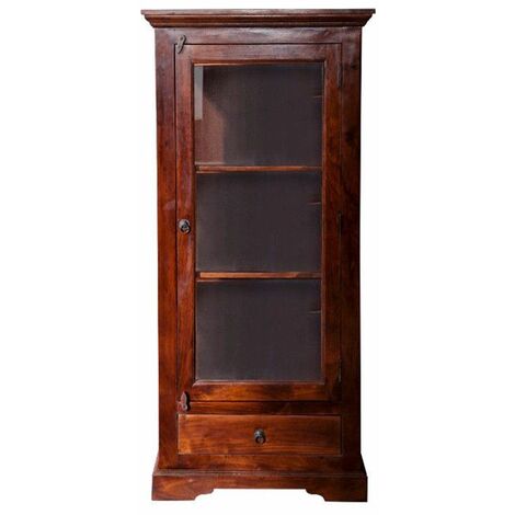 Vitrine 72x40 Acacia laqué Nougat OXFORD 527 (1/4)