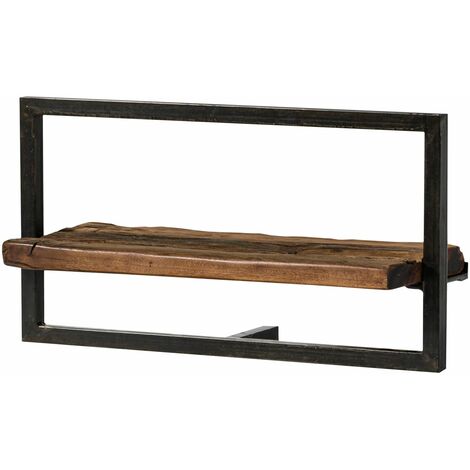 Etagère murale en bois de récupération marron laqué SEVILLA 08 (1/4)