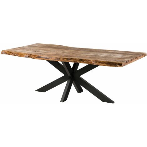 Table à manger 260x100 Palissandre sablé Bois naturel / Anthracite mat FREEFORM 5