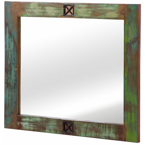 Miroir vertical 100x88cm - Bois recyclé laqué (Multicolore) - NATURE OF SPIRIT 50 (1/4)