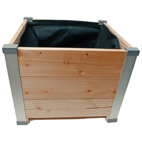 Bac Douglas Design - Bac carré en bois non traité - 50cm x 45cm x 40cm