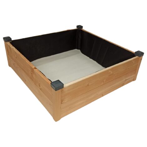 Potager sur pied en bois douglas naturel – Dimensions L82cm x l82cm x H26cm – Épaisseur 19mm – Certification PEFC – Mon Petit Potager