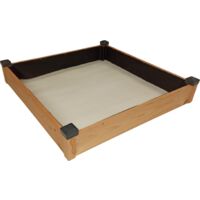 Potager sur pied en bois douglas naturel – Dimensions L82cm x l82cm x H14cm – Épaisseur 19mm – Fabrication française durable – Mon Petit Potager