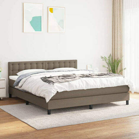 Lit double futon pour adulte gomera avec sommier queen size 160x200 cm  couchage 2 places / 2 personnes, revêtement synthétique gris IDIMEX Pas  Cher 