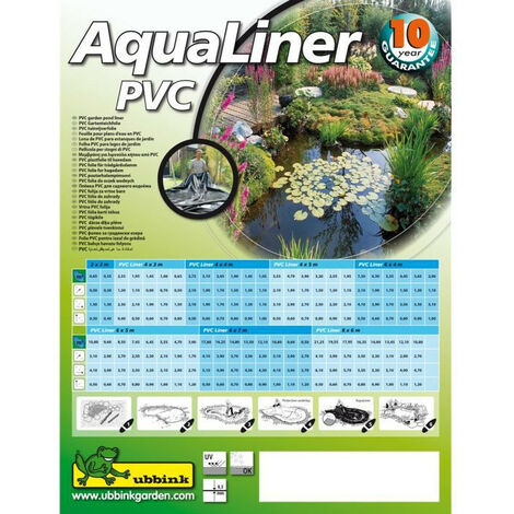 Liner pour Bassin Aqualiner,doublures d'étang à poissons,HDPE,Épaisseur  0.12mm,L.1 x l.0.5 m