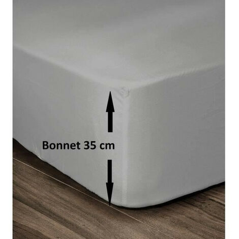 Drap housse 160x200 cm - Bonnet 30 cm - 100% coton