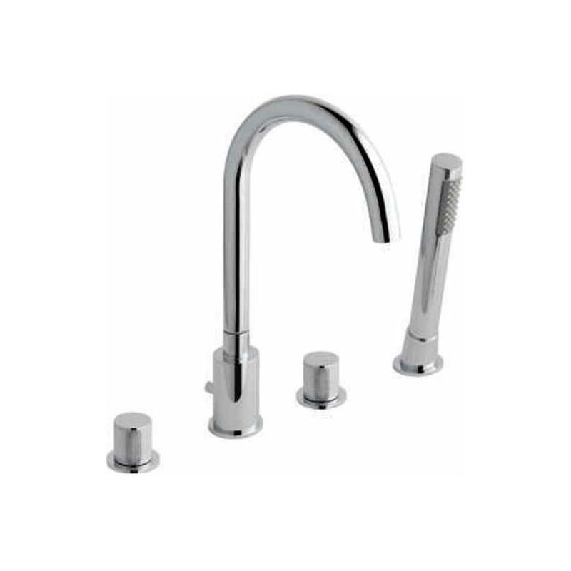 Eastbrook Prado Cylinder 4 Hole Bath Shower Mixer Tap - Chrome - 79.0054